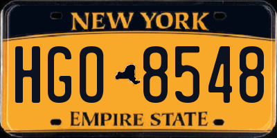 NY license plate HGO8548