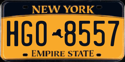 NY license plate HGO8557