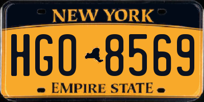 NY license plate HGO8569