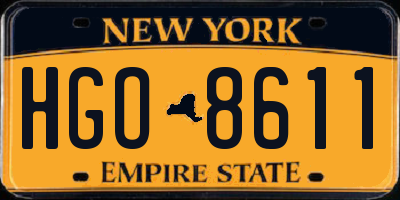 NY license plate HGO8611