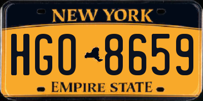 NY license plate HGO8659