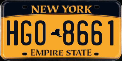 NY license plate HGO8661