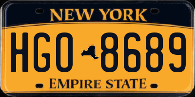 NY license plate HGO8689