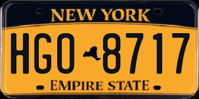 NY license plate HGO8717