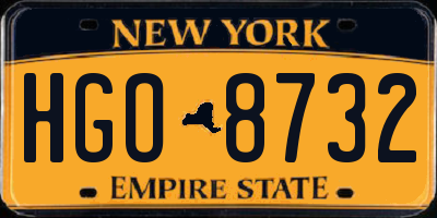 NY license plate HGO8732