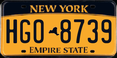 NY license plate HGO8739