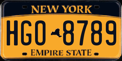 NY license plate HGO8789