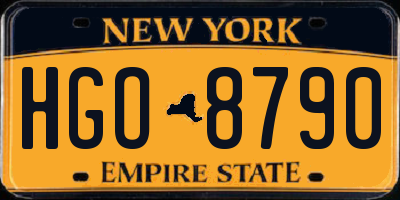 NY license plate HGO8790