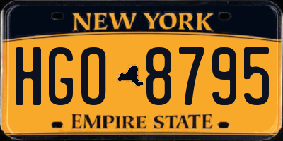 NY license plate HGO8795