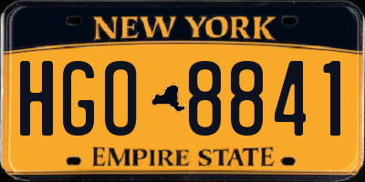 NY license plate HGO8841