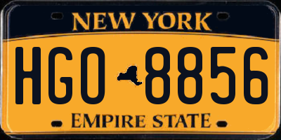 NY license plate HGO8856