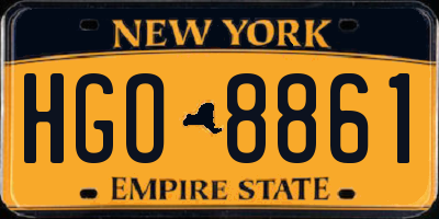 NY license plate HGO8861