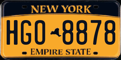 NY license plate HGO8878