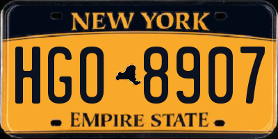 NY license plate HGO8907