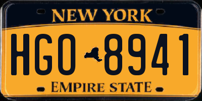 NY license plate HGO8941