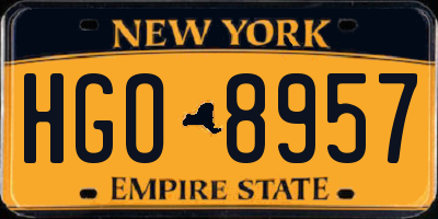 NY license plate HGO8957