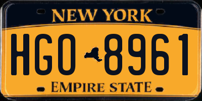 NY license plate HGO8961