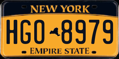 NY license plate HGO8979