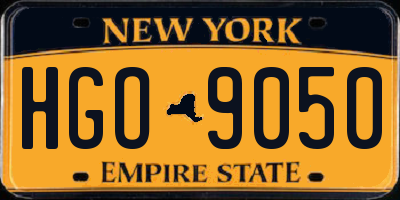 NY license plate HGO9050