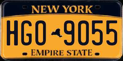 NY license plate HGO9055