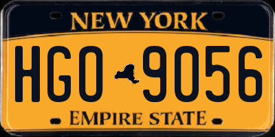 NY license plate HGO9056