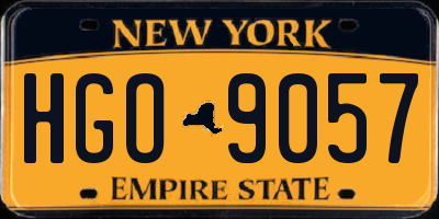 NY license plate HGO9057