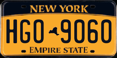 NY license plate HGO9060