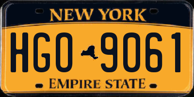 NY license plate HGO9061