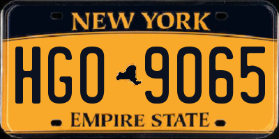 NY license plate HGO9065