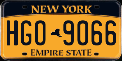 NY license plate HGO9066