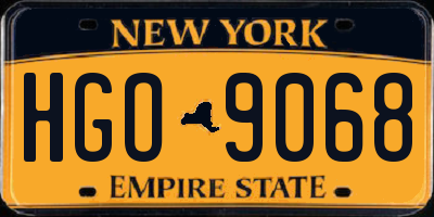 NY license plate HGO9068