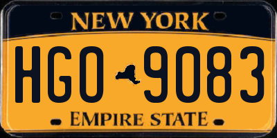 NY license plate HGO9083