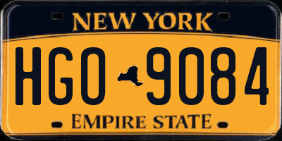 NY license plate HGO9084