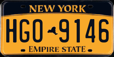 NY license plate HGO9146