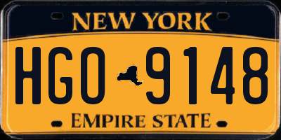 NY license plate HGO9148