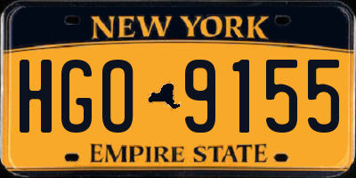 NY license plate HGO9155