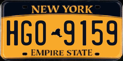 NY license plate HGO9159