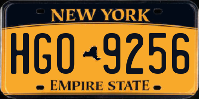 NY license plate HGO9256