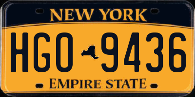 NY license plate HGO9436