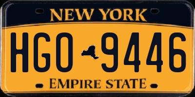 NY license plate HGO9446