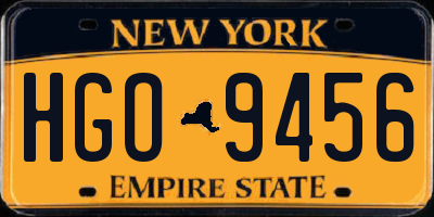 NY license plate HGO9456