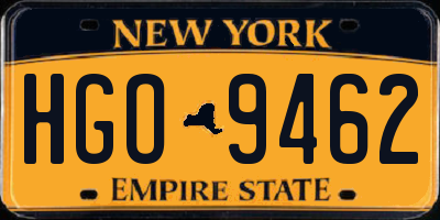 NY license plate HGO9462