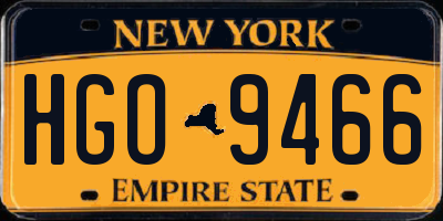 NY license plate HGO9466