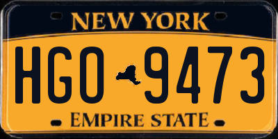 NY license plate HGO9473