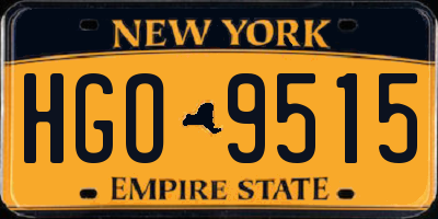 NY license plate HGO9515