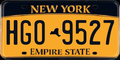 NY license plate HGO9527