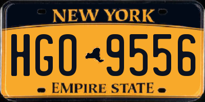 NY license plate HGO9556