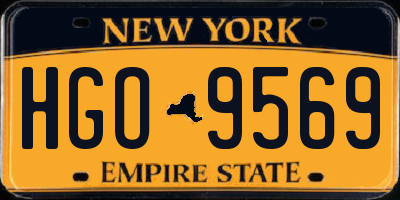 NY license plate HGO9569