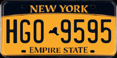 NY license plate HGO9595