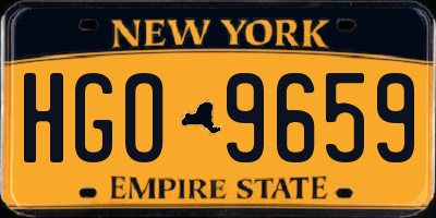 NY license plate HGO9659